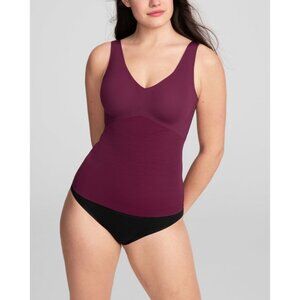 Honeylove Women XL LiftWear Tank Top Fig Purple Sleeveless Padded Adjustable